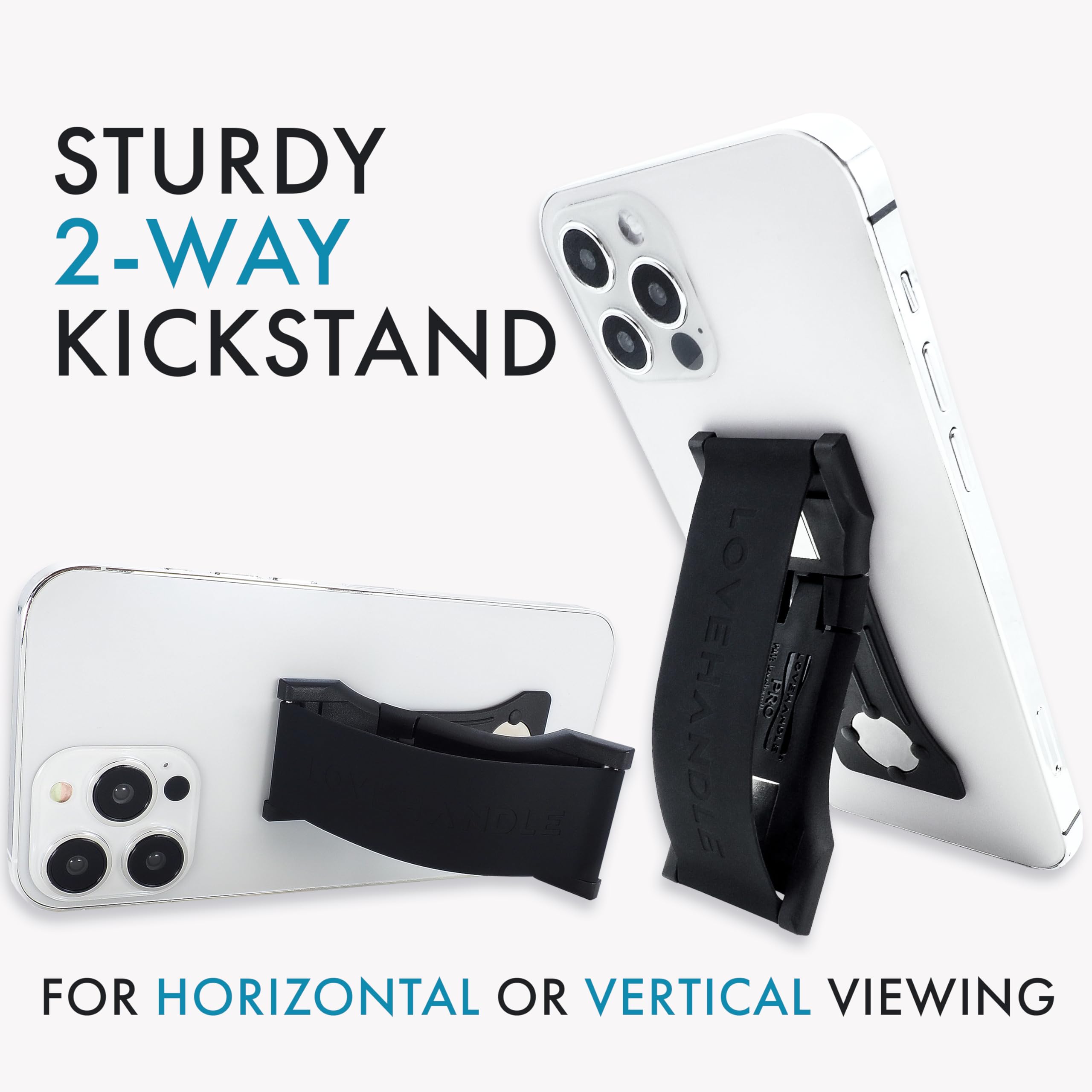 LOVEHANDLE PRO Premium Phone Grip - Silicone Phone Strap - Magnetic Phone Mount and Kickstand for Smartphone and Tablet - Composition 8 - Image 4