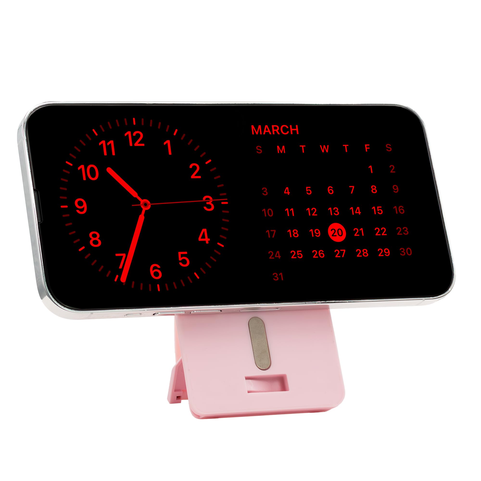 LOVEHANDLE Phone Wallet with Kickstand and Adapter Ring for MagSafe, Phone Card Holder, Wireless Charging Compatible, Wallet Compatible with MagSafe - Pink Diamond Glitter - Image 6