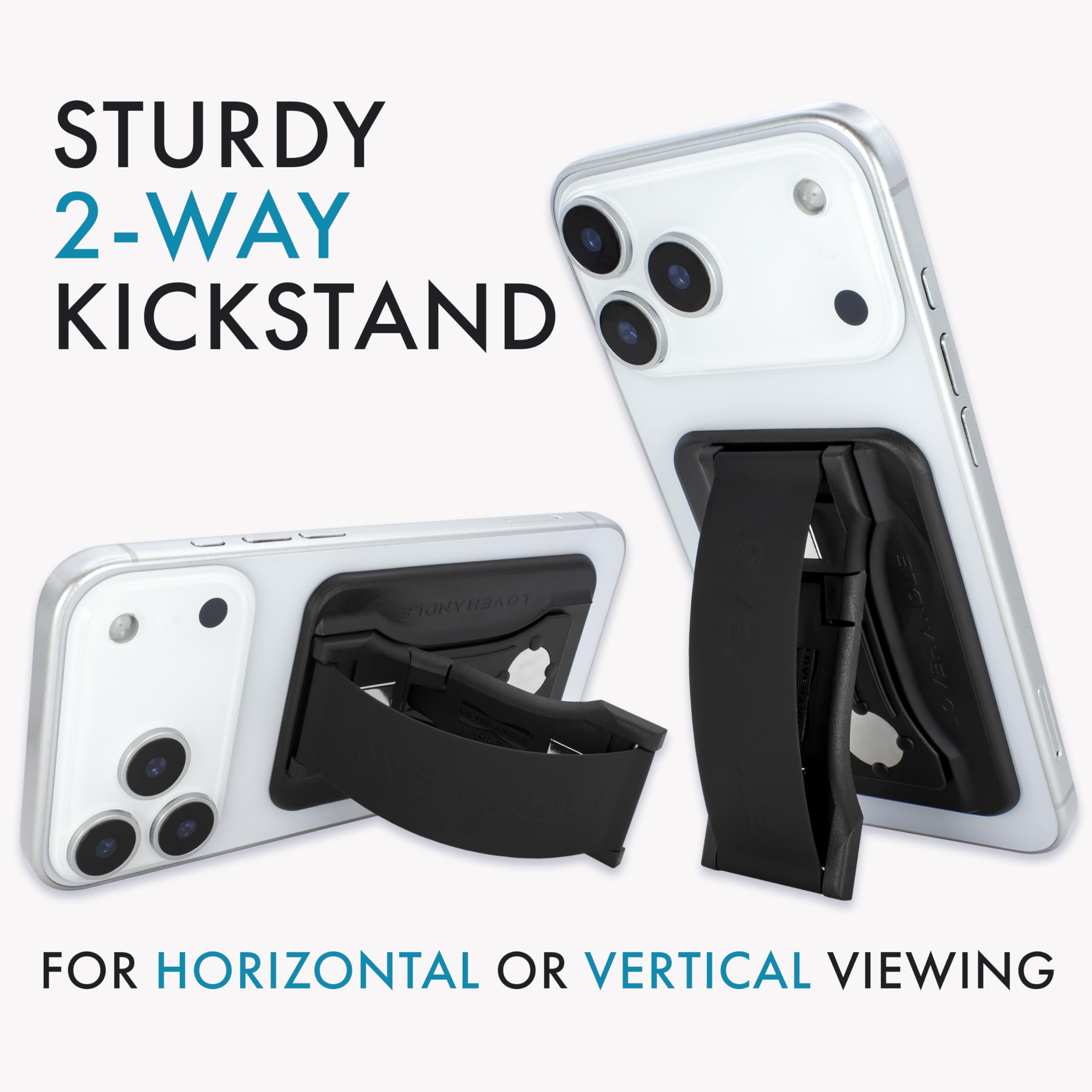 LoveHandle PRO for MagSafe Compatible Magnetic Phone Grip - Phone Strap - Mount, Handle and Kickstand for Smartphone and Tablet - Rojo Loco - Eligible for All MagSafe Devices - Image 4