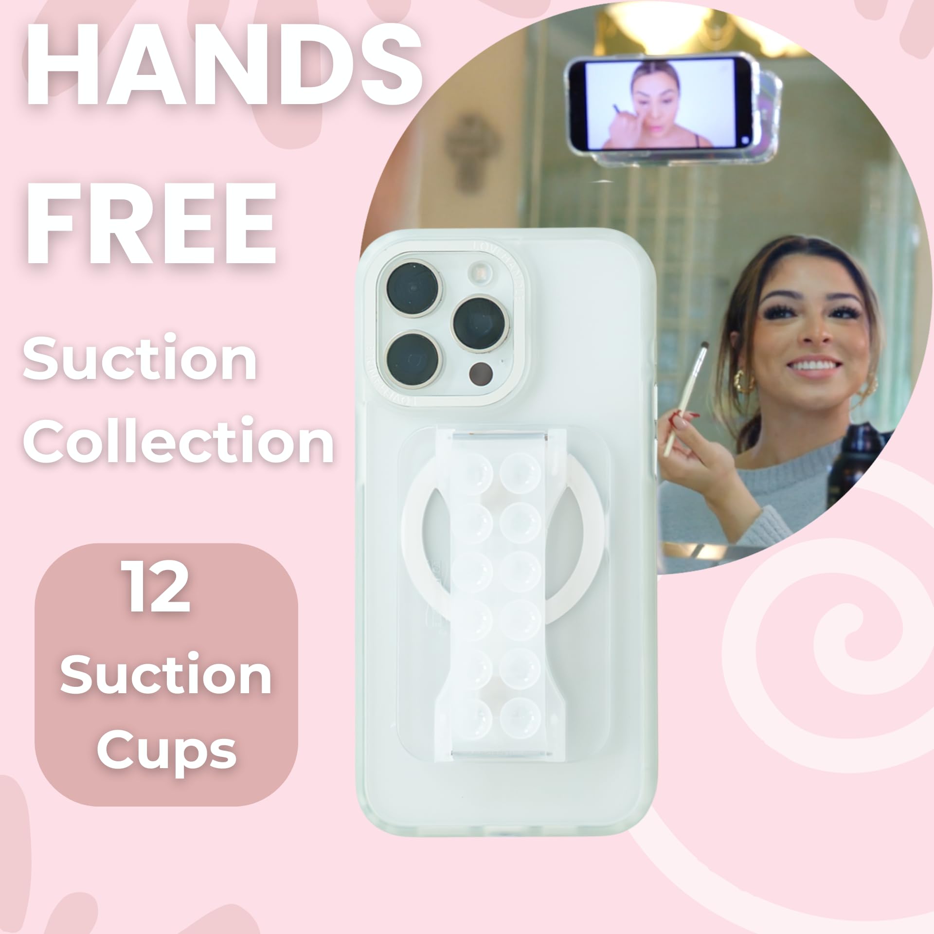 LoveHandle PRO MagSafe Compatible Magnetic Suction Phone Grip w/Kickstand - Mount, Suction Strap and Stand for Smartphone and Tablet - MagSafe Ring Included - Fits All Devices - Clear Suction - Image 8