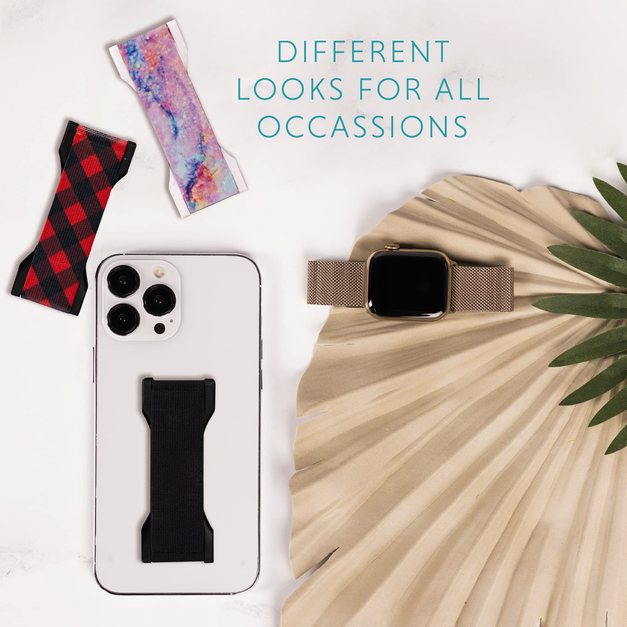 LOVEHANDLE PRO Premium Phone Grip - Elastic Phone Strap - Magnetic Phone Mount and Kickstand for Smartphone and Tablet - Black - Image 7