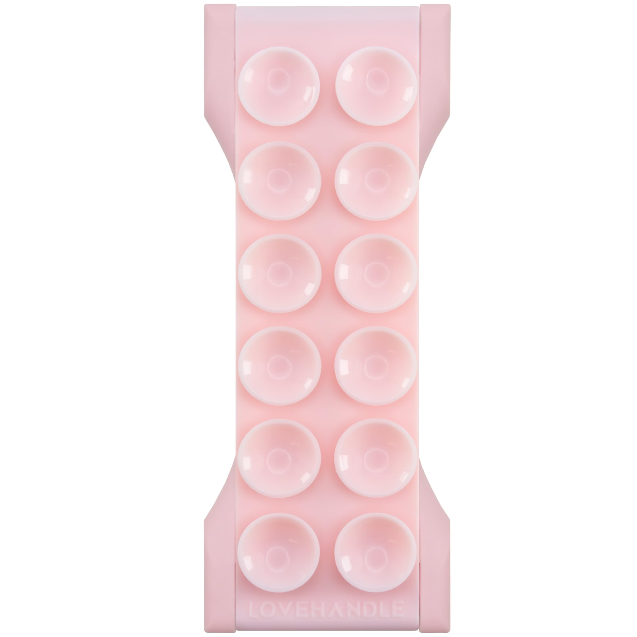 LOVEHANDLE PRO Premium Phone Grip - Suction Strap - Strong Grip Holder - Hands Free - Magnetic Phone Mount and Kickstand for Smartphone and Tablet – Light Pink Suction - Image 4