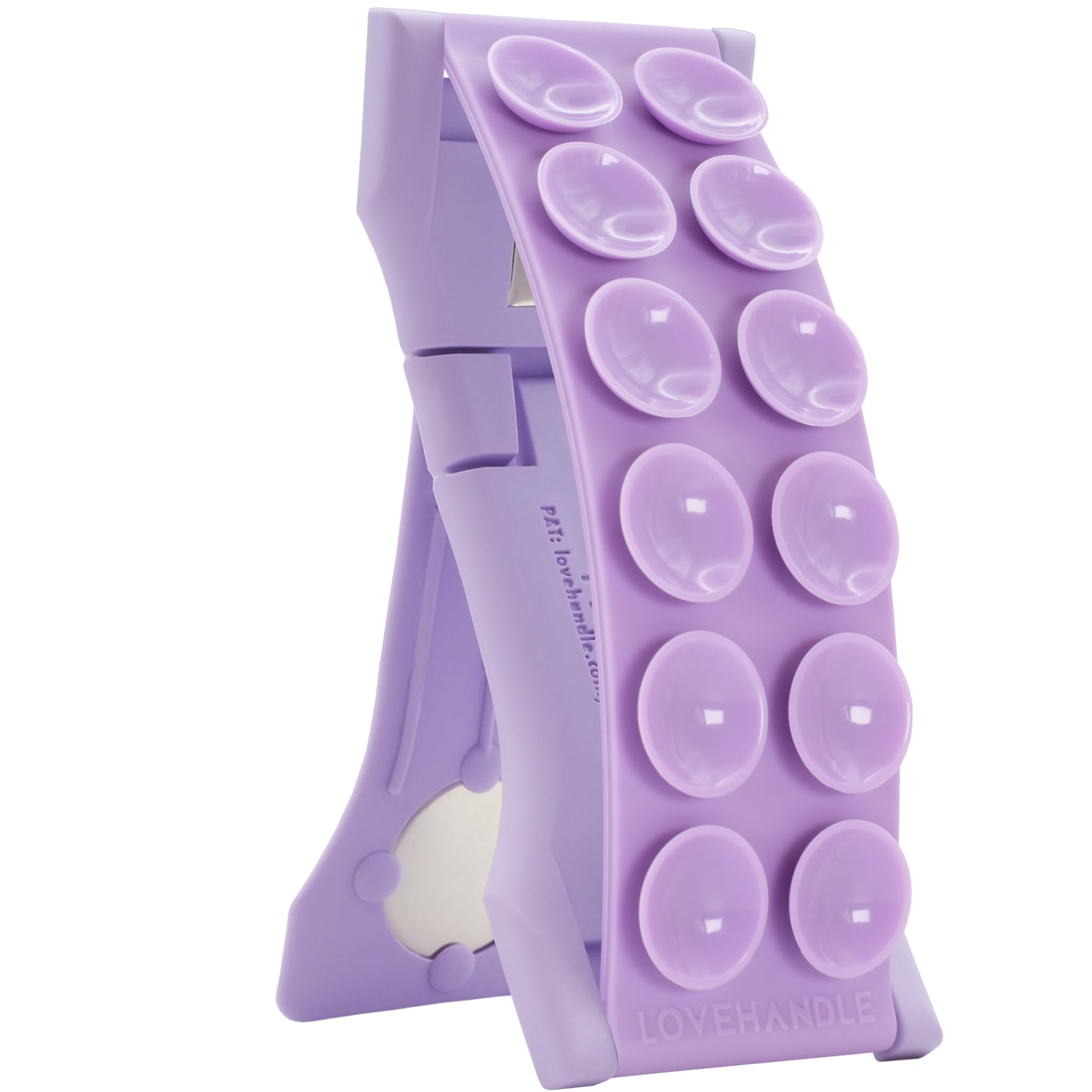 LOVEHANDLE PRO Premium Phone Grip - Suction Strap - Strong Grip Holder - Hands Free - Magnetic Phone Mount and Kickstand for Smartphone and Tablet – Lavender Suction - Image 3