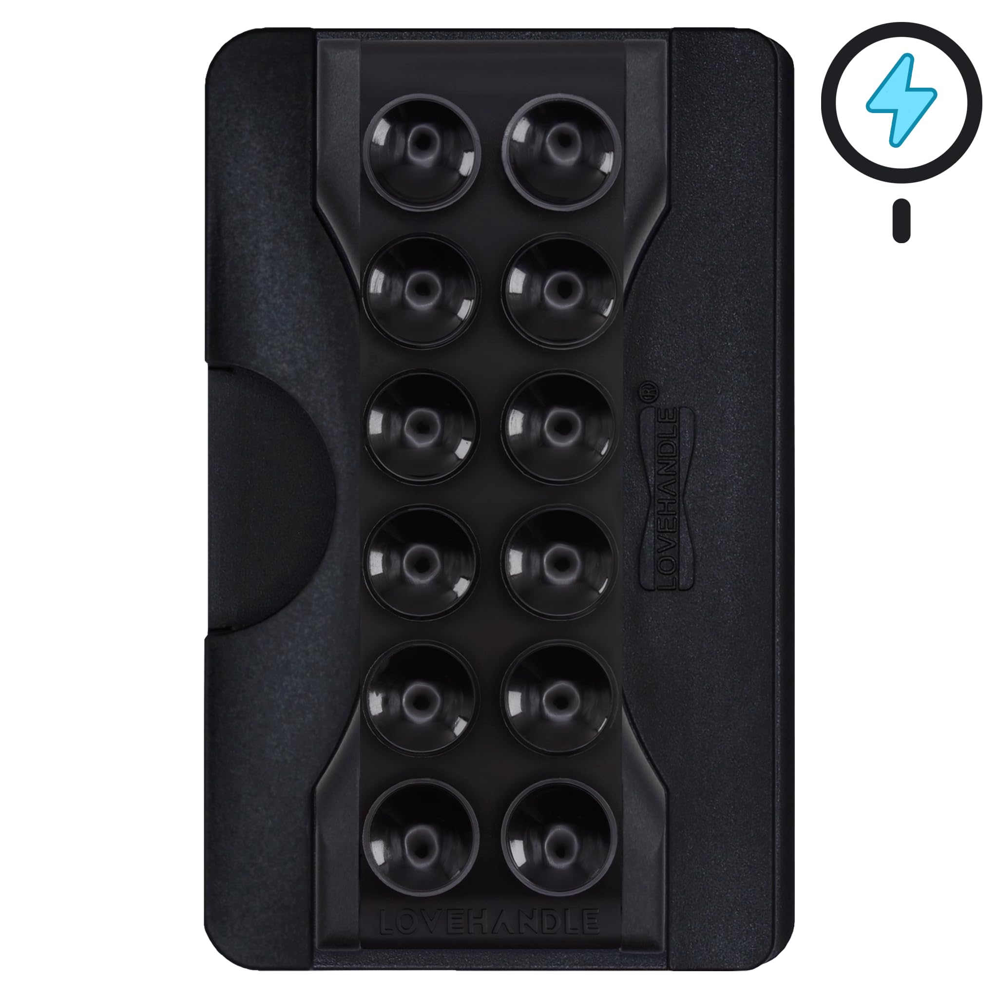 LOVEHANDLE Suction Phone Wallet with Kickstand and Adapter Ring for MagSafe - Magnetic Card Holder -Wireless Charging Compatible - Strong Suction Grip & Hands-Free Wallet - Black Suction - Image 4