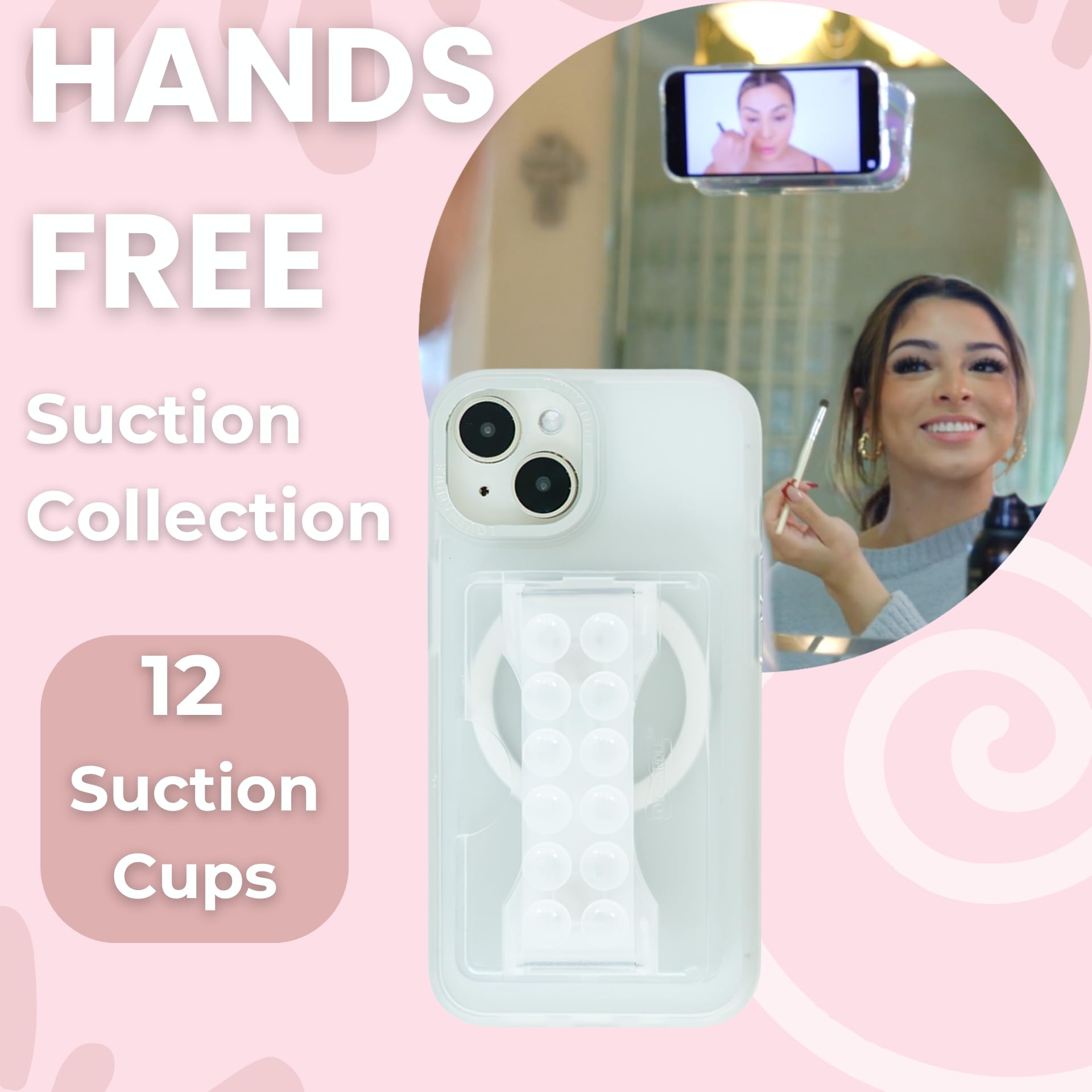 LOVEHANDLE Suction Phone Wallet with Kickstand and Adapter Ring for MagSafe - Magnetic Card Holder -Wireless Charging Compatible - Strong Suction Grip & Hands-Free Wallet - Clear Suction - Image 8