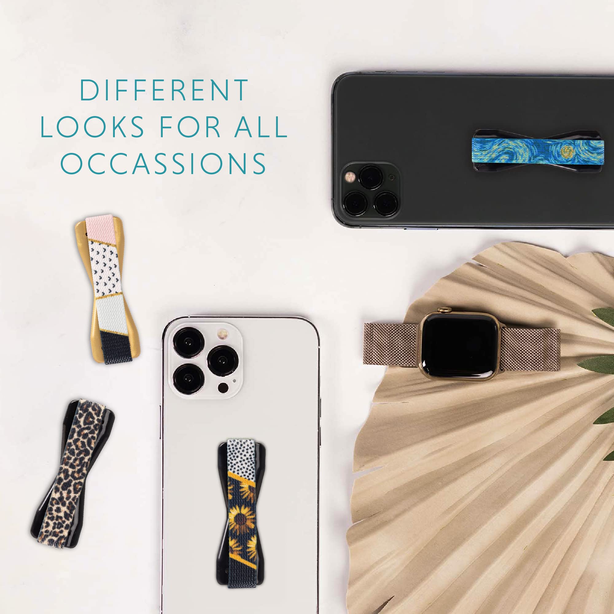 LOVEHANDLE Universal Phone Grip for Smartphones & Mini Tablets - Phone Holder for Hand - Wireless Charging Compatible - Made in The USA - Sunflower Chic - Image 6